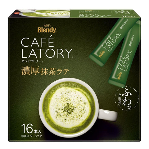 AGF Blendy Café Stick Thick Matcha Latte, 16 Pieces (Powder Matcha)
