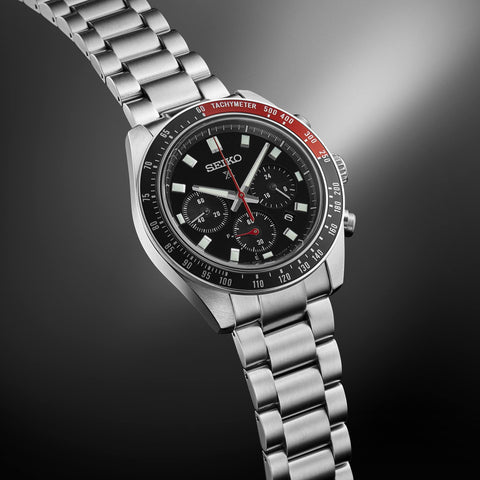 Seiko 精工手表 Prospex SPEEDTIMER 太阳能计时码表 Large SBDL099 男士 银色, 银色