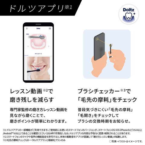 Panasonic 松下 声波震动牙刷 Doltz 高档款 W声波振动 附带极细毛点抛光刷 充电支架 海外两用 粉色 EW-DP57-P