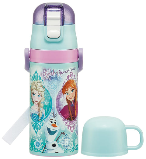스케이터 (Skater) 어린이용 스테인리스 스틸 물병, 투웨이, 빨대, 400ml, 컵 드링크, 350ml, 어린이용, 경량 타입, 디즈니 겨울왕국 25 여아용, 보온/보냉, 소용량 타입, 물병, 스포츠 보틀, 귀여운 어린이, 어린이, 물병, 귀여운, SKCP369034