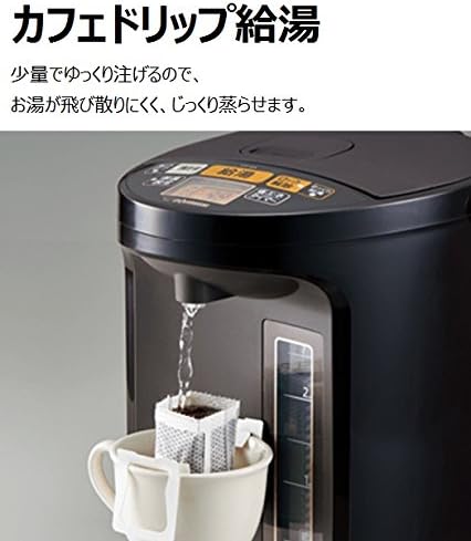 Zojirushi Electric Kettle, 3.0L, Yuyusei, Energy-Saving Type, VE Electric Thermos, 5 Temperature Settings, Brown, CV-GA30-TA