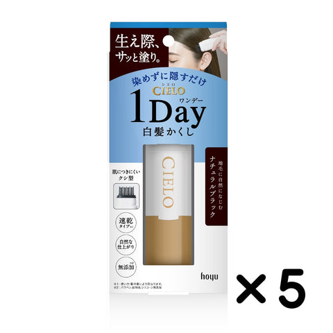 CIELO 1DAY Gray Hair Concealer Natural Brack　×５