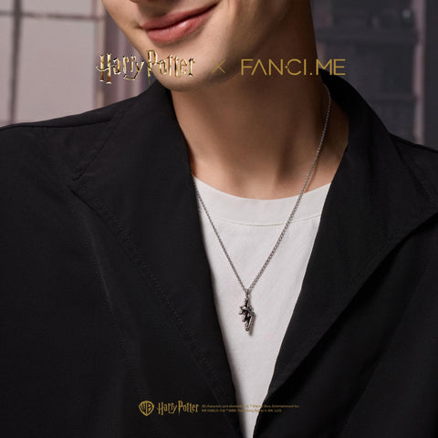 x Harry Potter Official Collaboration Patronus Mark Mens Necklace Bracelet Thermochromic Design Men Silver Bare Metal Harry Potter Halloween Christmas Gift