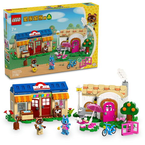 LEGO 77050 Animal Crossing, Tom Nook’s Shop and Bouquet’s House Toy Set, Birthday and Christmas Gift, Building Blocks for Kids Ages 7-9, Elementary School Students, Educational, Pretend Play, Role
