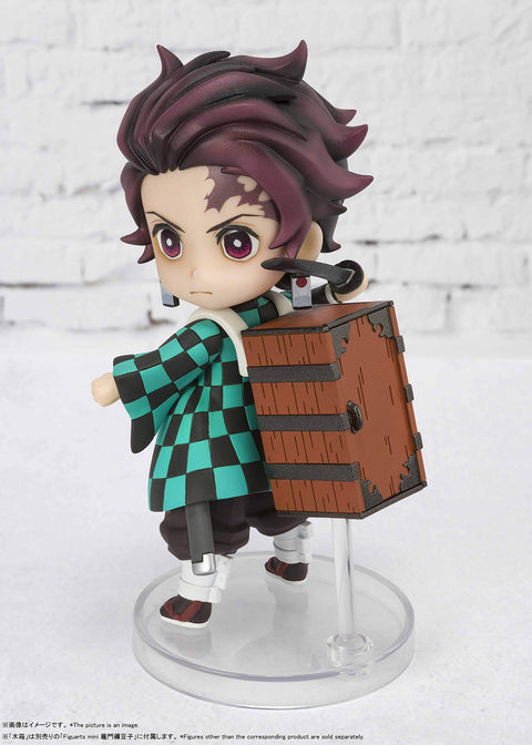 TAMASHII NATIONS Figuarts Mini Demon Slayer Tanjiro Kamado Mini Figure, Approx. 3.5 inches (90 mm), PVC/ABS, Painted Action Figure