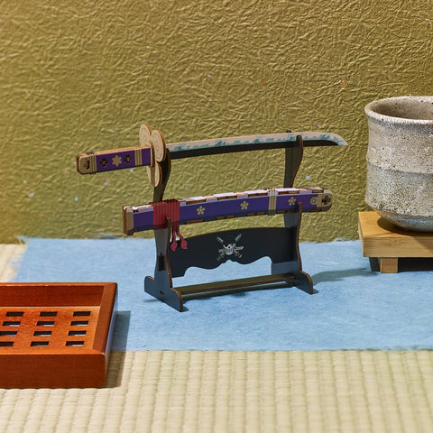ki-gu-mi ワンピース ロロノア・ゾロの刀 閻魔 - 小学生 から 大人 まで 楽しめる 木製 3D 立体パズル DIY 工作キット - 男の子 女の子 の 知育玩具 - 立体アート として 大人の プレゼント にも最適な ウッドパズル