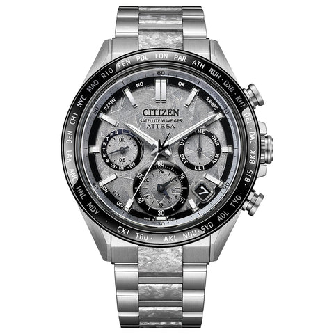 Citizen Platinum Shine Collection Men's Wristwatch, Silver, GPS Satellite Radio Clock