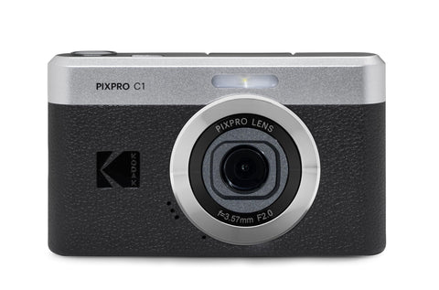 코닥 픽스프로 C1 - 울트라 컴팩트 디지털 카메라 | 13MP BSI CMOS, 4배 줌, 2.8인치 LCD 스크린, LED 플래시, 내장 배터리 - 블랙