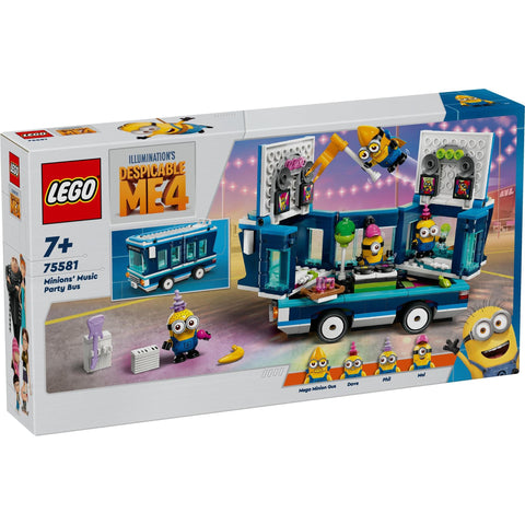 LEGO 樂高 小小兵 小小兵音樂 派對・巴士 玩具 禮物 積木 女孩 男孩 兒童 6歲 7歲 8歲 9歲 小學生 小小兵 小小兵電影 怪盜格魯玩具 75581