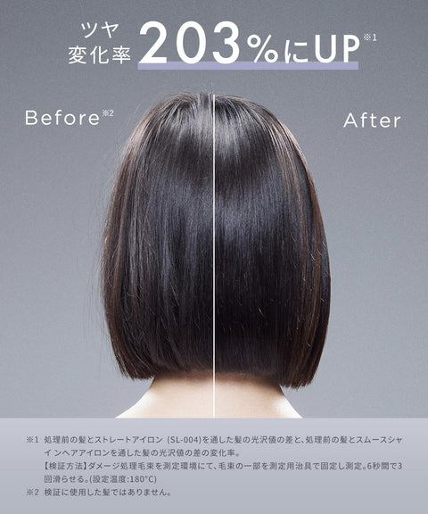 SALONIA サロニア スムースシャイン ストレートアイロン ヘアアイロン 24mm グレー