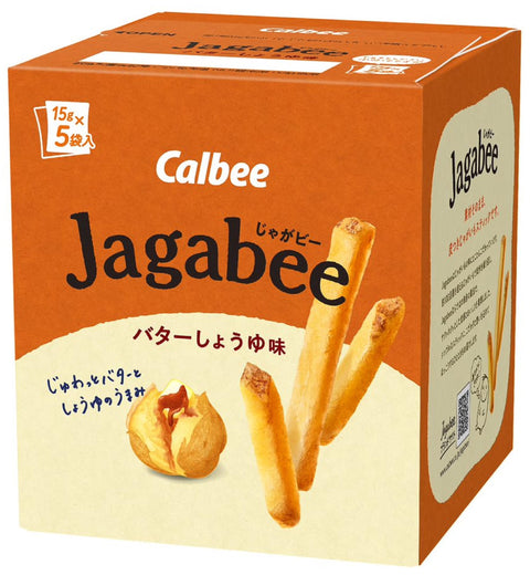 Jagabee(じゃがビー) カルビー Jａｇａｂｅｅ バターしょうゆ味 75g×12箱 ジャガビー おやつ 間食 小分けパック