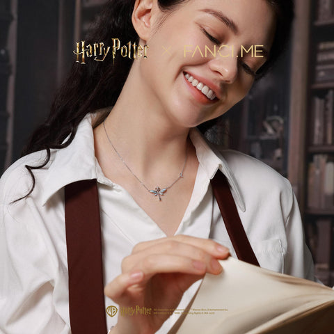 FANCIME x Harry Potter Official Collaboration Flying Key Necklace, Luminous, Silver, Bare Metal, Harry Potter Exclusive Box, Halloween, Christmas Gift