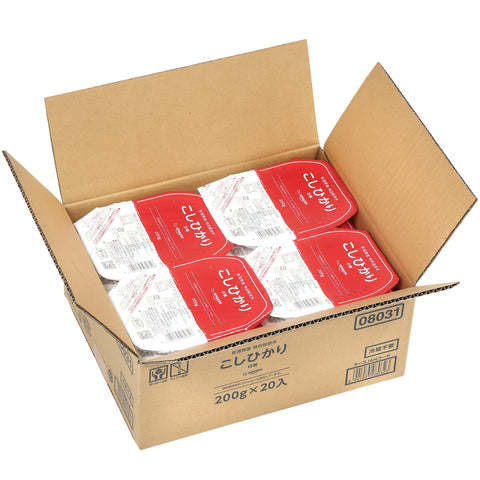 아마존 포장쌀, 니가타현 고시히카리, 200g x 20개 (백미), 특수 재배 쌀