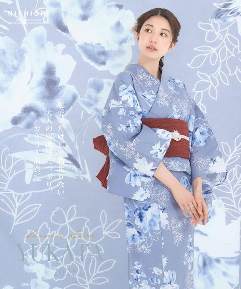 [NISHIORI] Two-part Yukata, Women's, Separate Yukata, Single Item, Easy to Wear, Summer Festivals, Fireworks Display, Women's, Trend Pattern, Japanese Modern, Not Easy to Fall Out
