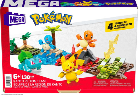 メガ(MEGA) ポケモン カントー地方チーム ブロックセット ピース数130 6才から HFG05