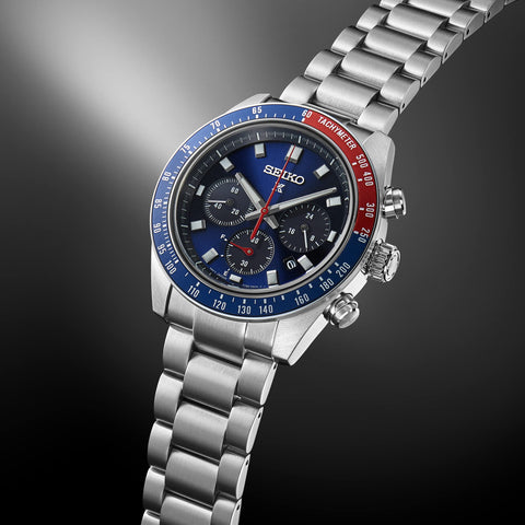 Seiko 精工手錶 Prospex SPEEDTIMER 太陽能計時碼錶 Large SBDL097 男士 銀色, 銀色, 手鍊類型