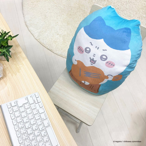 MORIPiLO 4621073 Morishita Hugging Pillow, Chiikawa, Hachiwale, 12.6 x 16.9 inches (32 x 43 cm), Plush, Cushion, Small and Cute Guy, Character Goods, Blue