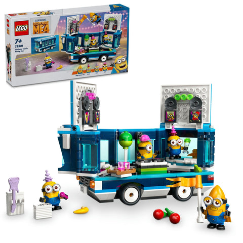 LEGO 75581 Minions Minions Music Party Bus Toy Toy Present, Blocks, Girls, Boys, Children, 6, 7, 8, 9, Elementary School Students, Minions Fever, Minions Movies, Despicable Me Goods,