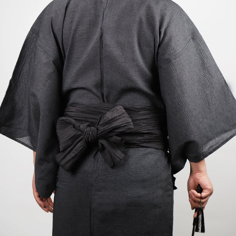 TOuWA Crinkled Waist Belt, Sash, Solid, Solid, Adult, Men's, Yukata