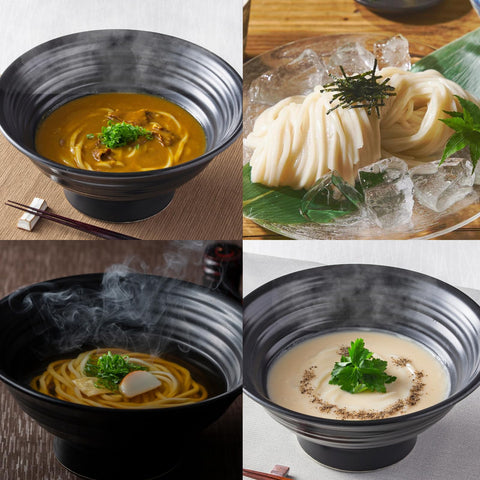 Official Tsurutontan Tsurutontan Tsukake (Cold) Kake (Warm), Curry, Cream, Udon for 8 Servings, 4 Types, Gift Packing, Assortment, Gourmet Gift, High-grade, Housewarming Gift, Order, Summer Gift