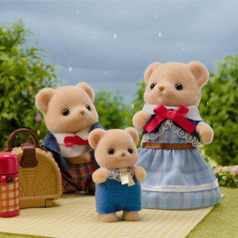 Sylvanian Families Epoch Biscuit Bears Family FS-59 ST Mark Certified, For Ages 3 and Up, Toy, Doll House, Epoch