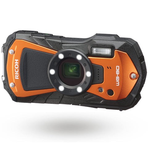 RICOH WG-80 ORANGE 理光 正品防水數位相機 14m防水 (連續2小時) 1.6m耐衝擊 防塵 -10℃耐寒 適合戶外使用的堅固機身 搭載CALS模式,在現場記錄等各種商務場景中大顯身手3126