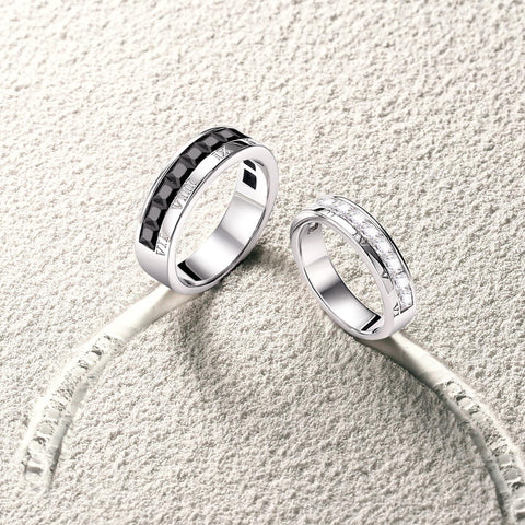 FANCIME Pair Necklace, Women's, Men's, Ring, Pair Bracelet, Double Loop, Mobius Motif, Zirconia ∞, Unisex, Couple, Silver, S925, Sterling Silver, Brand, Christmas, Anniversary, Matching Gift, Gift
