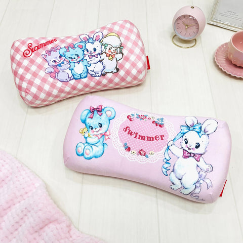 MORIPiLO 4621560 Swimmer Memory Foam Pillow, 6.3 x 13.0 x 3.1 inches (16 x 33 x 8 cm), Lumbar, Backrest, Support, Plush Cushion, Character Goods, Retro Pink, Morishita