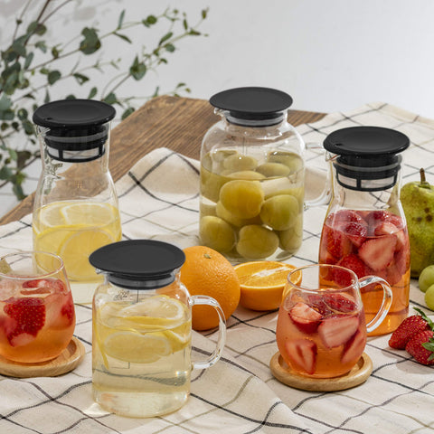 HARIO VFP-500-B Vinegar Storage Container, Vinegars, Fruit Pot, 16.9 fl oz (500 ml), Pickles, Black, Made in Japan, Pack of 1