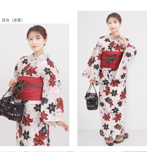 Fuuka Two-Part Separate Yukata, Single Item, For Women, Adult, One Size Fits All