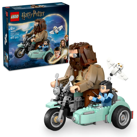 LEGO 76443 Harry Potter Hagrid & Harry's Flying Motorcycle Ride Toy, Toy, Birthday Gift, Blocks, Girls, Boys, Children, 9, 10, 11 Years, Elementary School Students, Harry Potter Goods