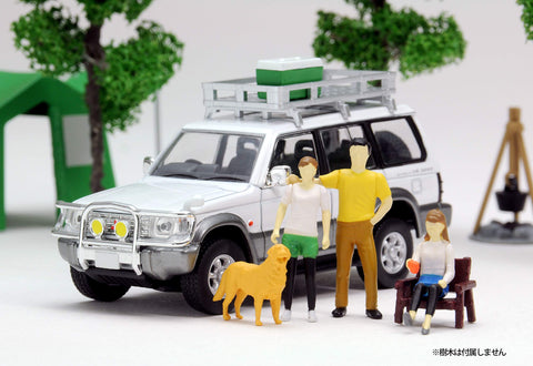 ジオコレ64 1/64 #カースナップ01a キャンプ (TLV-NEO 三菱パジェロ ミッドルーフワイドVR 専用カラー 付属) アクセサリー & 完成ミニカーセット