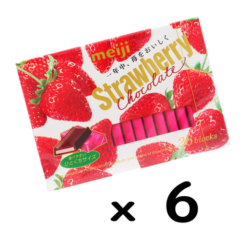 Meiji Strawberry Chocolate Box, 4.2 oz (120 g) x 6 Packs