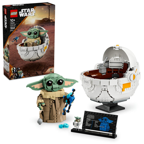 LEGO 75403 Star Wars Grogo Ride on Hoverplum Toy, Birthday Gift, Blocks, Boys, Girls, Children, 10, 11, 12, Elementary School Students, Universe