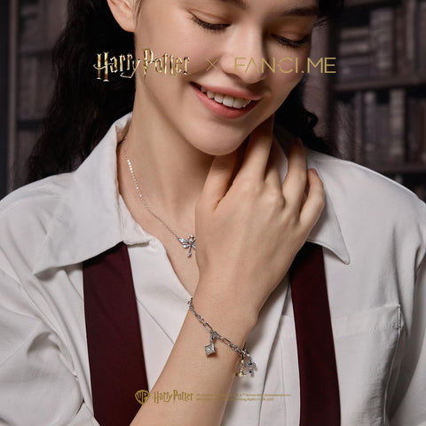 FANCIME x Harry Potter Official Collaboration Necklace Bracelet Unisex Charm Free Hanging Magnetic Cross Chain Silver K18 Gold Plated Base Metal Harry Potter Halloween Christmas Gift