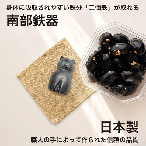 CLEAN HOUSE 铁玉子 南部铁器 日本制造 猫型 铁猫 岩手县产 附带说明书 补铁 烹饪器具 除去氯气味