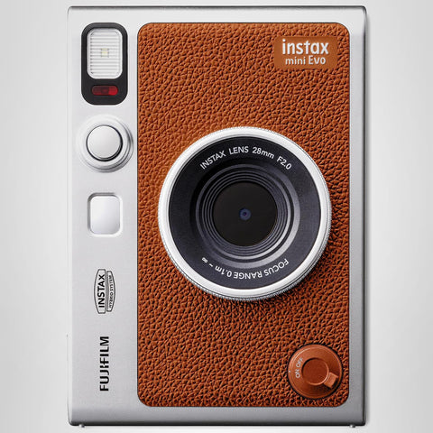 후지필름 (FUJIFILM) 크리스마스 선물 새해 선물 체키 에보 하이브리드 인스턴트 카메라 (인스턴트 카메라/스마트폰 프린터/디지털 카메라) 인스탁스 미니 에보 브라운 INS 미니 에보 브라운 C