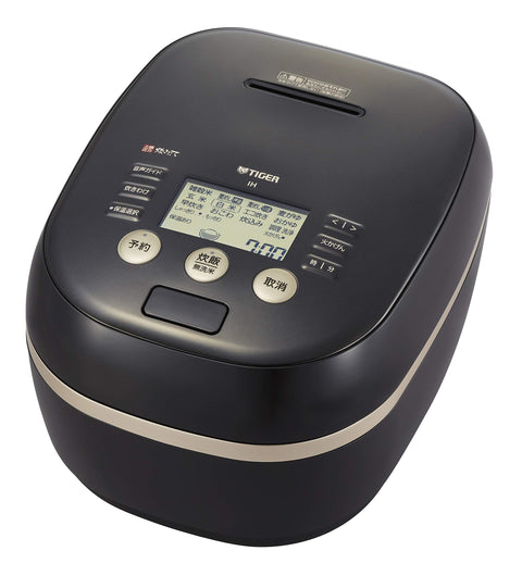 TIGER JPH-G100K Rice Cooker, Earthpot Pressure IH Type, Foam Cooker, Mainland Pot, 3 Levels, 5.5 Pieces, Black
