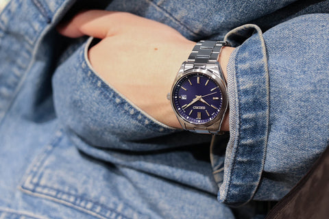 Seiko Watch, Seiko Selection Solar Radio Watch, The Standard, Men's, silver/blue
