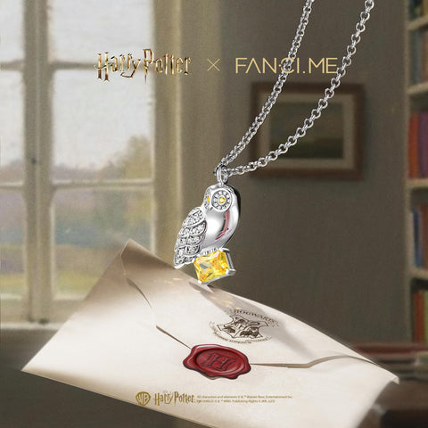 FANCIME x Harry Potter 官方合作款 海德薇 項鍊 黃石 信紙 銀色 生金 哈利波特 專用盒子 萬聖節 聖誕節 禮物
