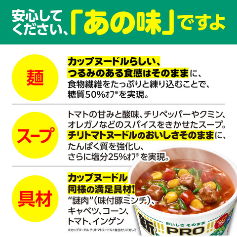 杯面 PRO 西利特番茄面 日清食品 杯面 80克×12个+可果美 一日蔬菜三重保养 200毫升×24瓶 [功能性标示食品]