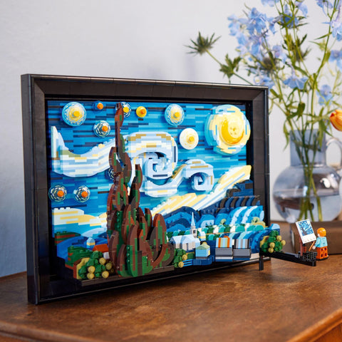 LEGO 樂高 創意系列 梵谷 "星月夜" 生日禮物 21333 藝術面板 室內裝飾 時尚 玩具 積木 禮物 藝術 繪畫 室內裝飾 男孩 女孩 成人