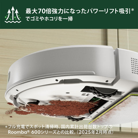 Roomba (Roomba) 105 Combo Robot (Robotic Vacuum Cleaner) iRobot (iRobot) [Water Spray/Dual Use/LiDAR Navigation/PowerLift Suction/Smart Scrub Compatible/Mapping Cleaning Path Check/App Operation/Fall