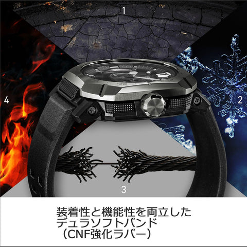 [カシオ] 腕時計 プロトレック 【国内正規品】 Climber Line Bluetooth搭載 電波ソーラー サファイアガラス 環境配慮素材採用 PRW-B1000-1JF メンズ ブラック