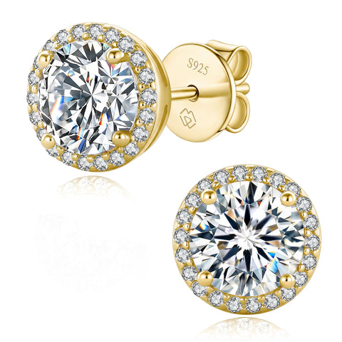 MomentWish モアサナイト ピアス レディース メンズ 0.6-2 CT モアッサナイト ジュエリー Dカラー シルバー925 金属アレルギー対応 つっけぱなし 男女兼用イヤリング 一粒ダイヤモンド 誕生日 記念日 プレゼント