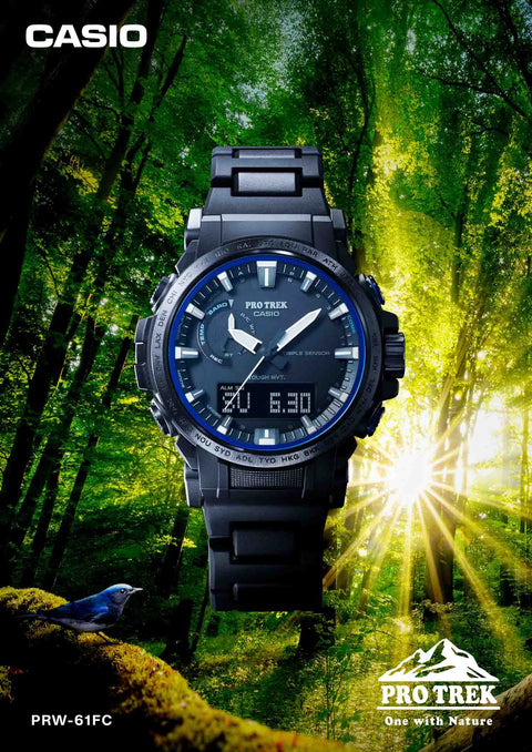 [カシオ] 腕時計 プロトレック 【国内正規品】 クライマーライン 電波ソーラー バイオマスプラスチック採用 PRW-61FC-1JF メンズ ブラック