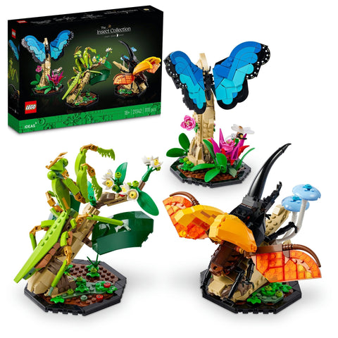 LEGO Ideas Insect Collection 21342 Building Block Set, Toy, Birthday, Present, Blocks, Valentine’s Day, Unisex, Animals, Life-Like, Interior Decor, Stylish