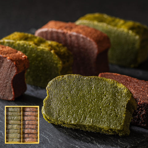 川本屋茶舗 CHAGASHIガトー チョコ お茶屋が作った 濃厚 抹茶ガトーショコラ スイーツ ギフト 保存料・着色料不使用 ギフトボックス (ショコラ＆抹茶 16個)