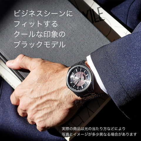 Citizen CB0294-54E Men's Wristwatch, Waterproof, Black Color, Black, Black, Bracelet Type