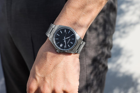 Seiko Selection S Series Men's Watch, Battery Operated Quartz, Silver, Dial: Black, Bracelet Type